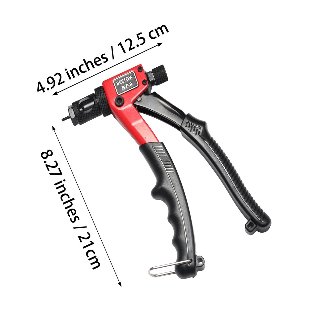 BEETOW Compact Rivet Nut Tool Kit – SAE & Metric 8'' Rivnut Gun with 9...