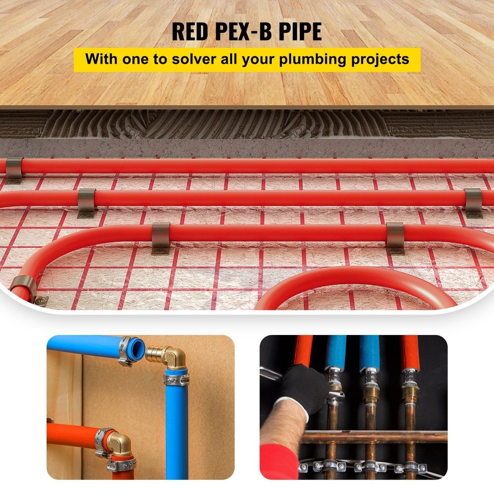 Flexible 7/8" PEX-B Pipe, 500ft Roll, Non-O2 Barrier
