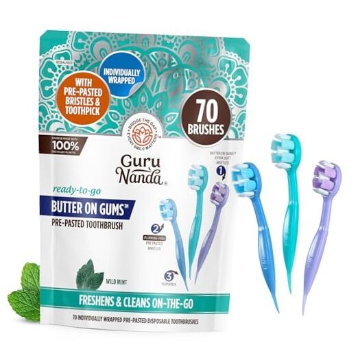 Ready-to-Go Disposable Mini Travel Toothbrushes - Butter on Gums Softex