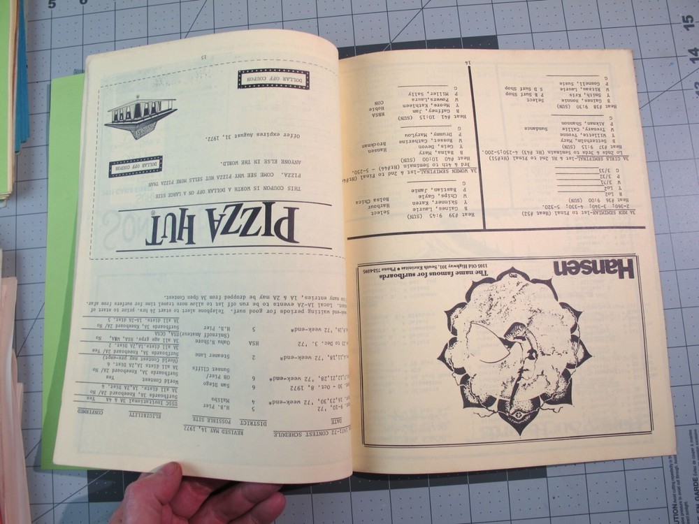 vtg Surfing ephemera- 1972 Last Chance Surf Contest program District 6