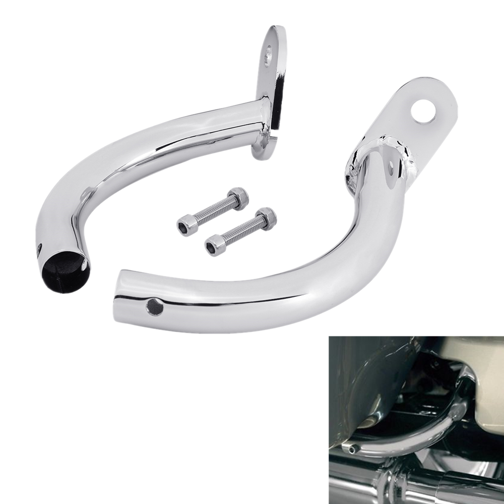 Chrome Saddlebag Guard Eliminator Support Brackets For Harley Touring FLHT 97-08