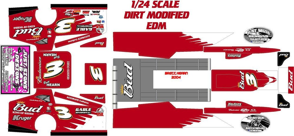 EDM MUDBOSS DIRT MODIFIED 1X24 SCALE BRETT HEARN 2004 THEME WRAP