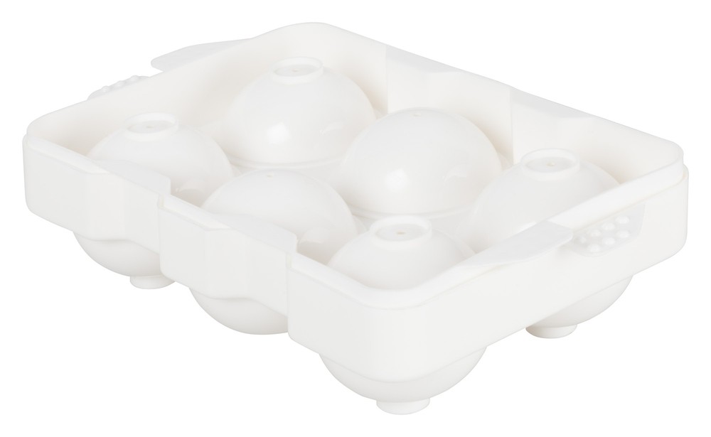 Ice cube tray, plastic, 6 compartments, white (12 Each)