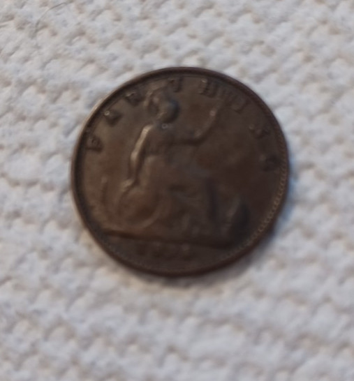 1878 BRITISH VICTORIA FARTHING, nice chocolate brown piece!