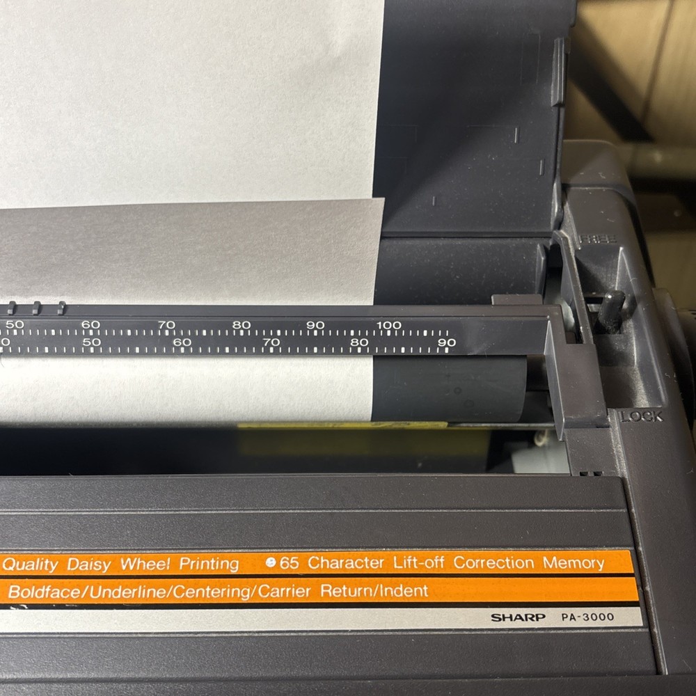 Sharp PA-3000 Portable Electronic Intelliwriter typewriter Tested