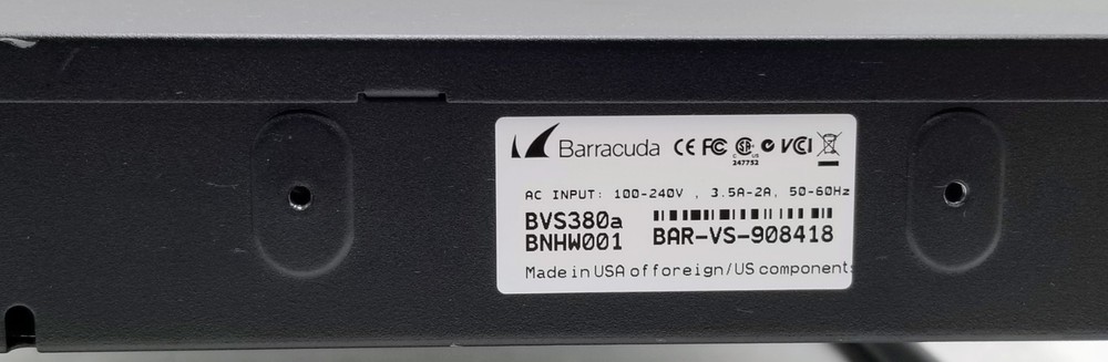 BARRACUDA NETWORKS SSL-VPN 380 Appliance
