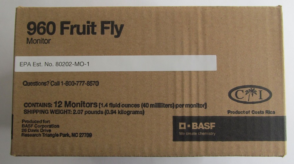 12-PACK BASF- VECTOR 960 FRUIT/ BAR FLY/ GNAT MONITORS/ TRAPS VINAGAR