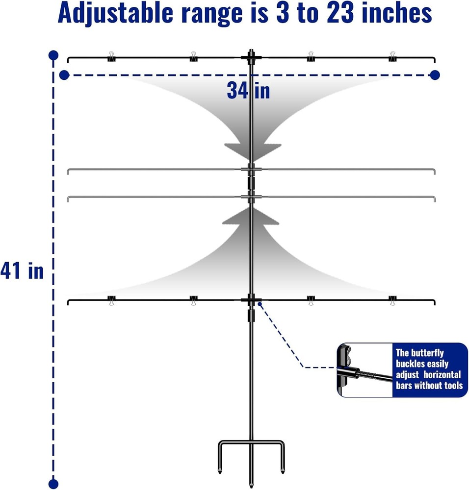 Highwild Adjustable Paper Target Stand, Frame with 8 A- Stand