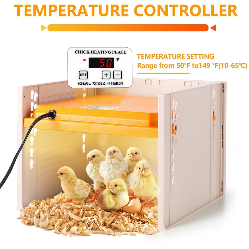 Chick Brooder, Chicken Brooder Heating Plate for Chicks with Adjustable Heigh...