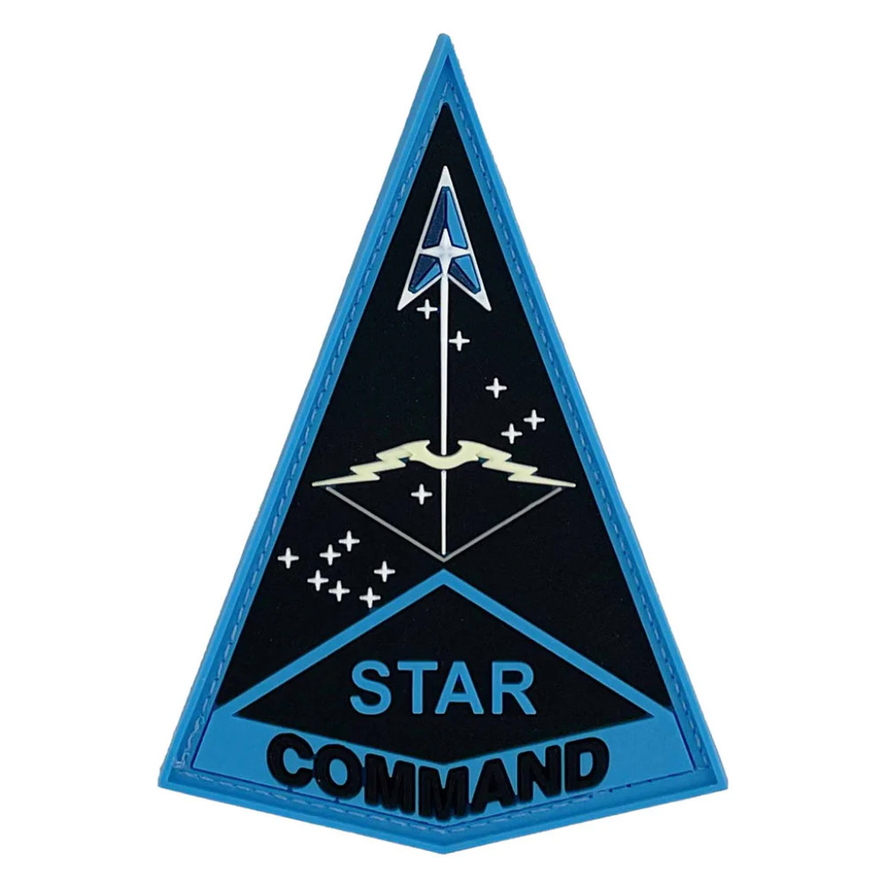 GENUINE U.S. SPACE FORCE PVC PATCH STAR COMMAND WITH HOOK