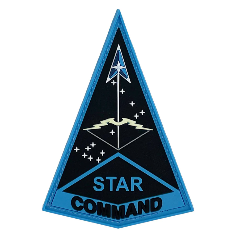 GENUINE U.S. SPACE FORCE PVC PATCH STAR COMMAND WITH HOOK