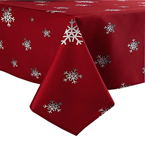 Decorative Christmas Tablecloth,Gradient-Colored 120" x 60" (Rectangular) Red