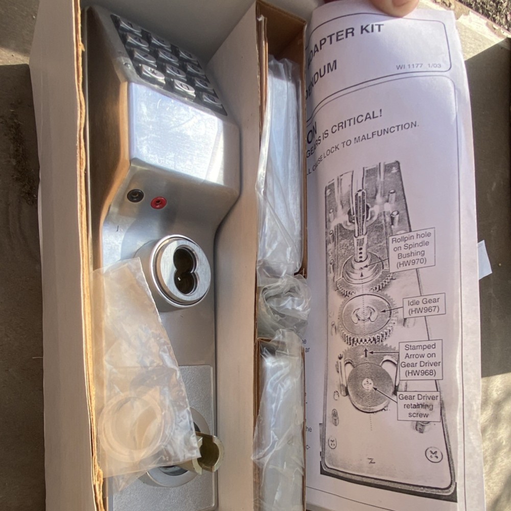 Alarm Lock Trilogy EXIT Keypad Silver Commercial Exit Device Trim