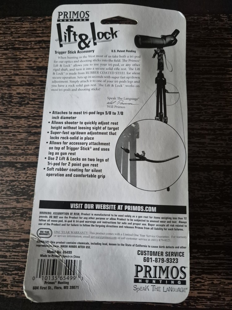 Primos Hunting Lift & Lock Trigger Stick Shooting Rest Accessory