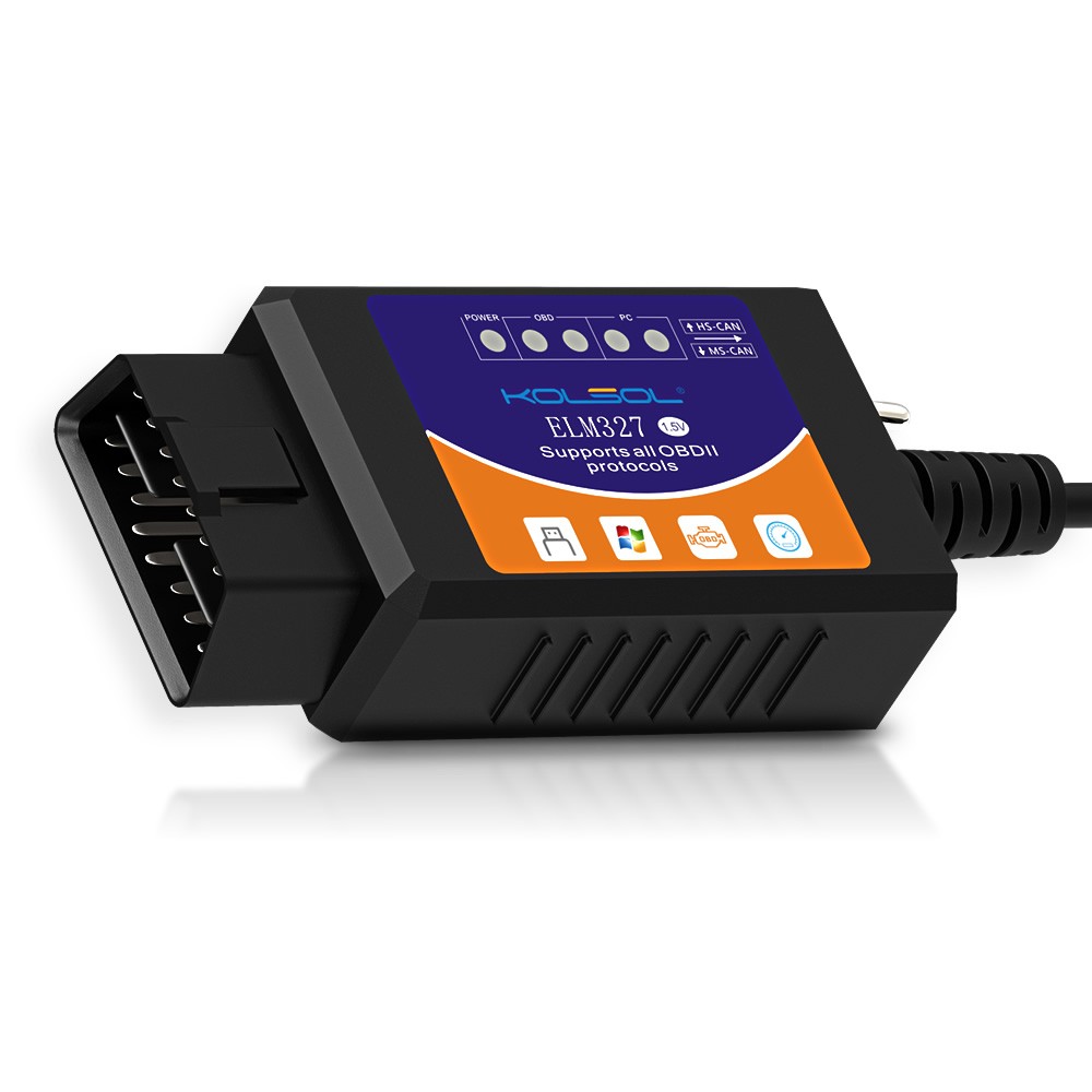 OBD2 Scanner ELM327 USB V1.5 with Switch modified for Ford HS-CAN Code Reader