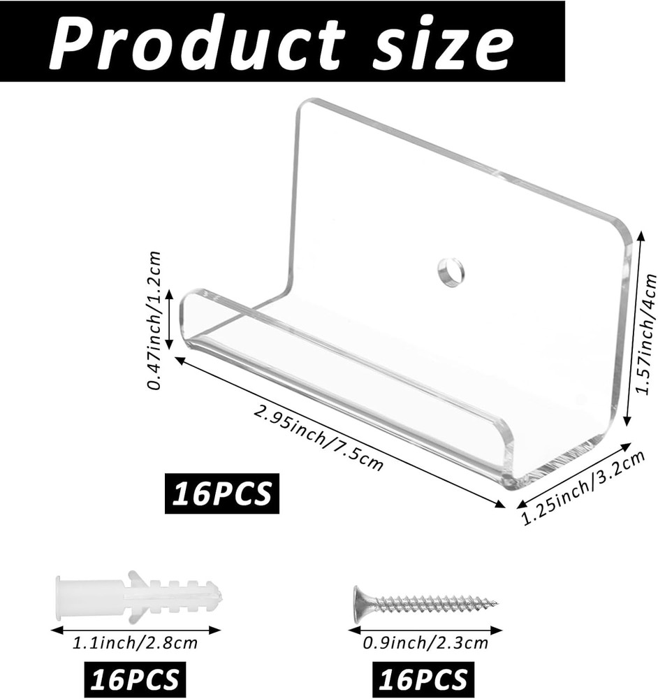 16 Transparent Floating Comic Book Display Stands Book Display Frames.