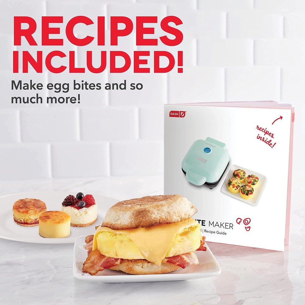 Dash Deluxe Egg Bite Maker - Electric (1 large, 4 mini), Black