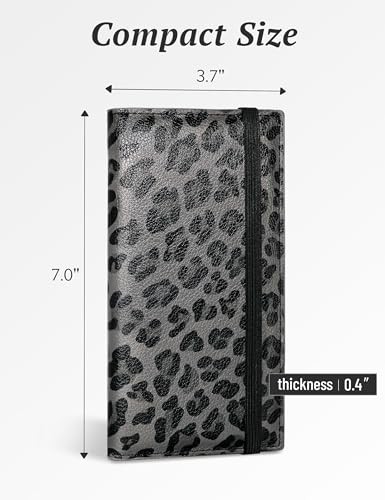 Checkbook for Personal Checkbook, Checkbook Holder with Pen Grey Leopard
