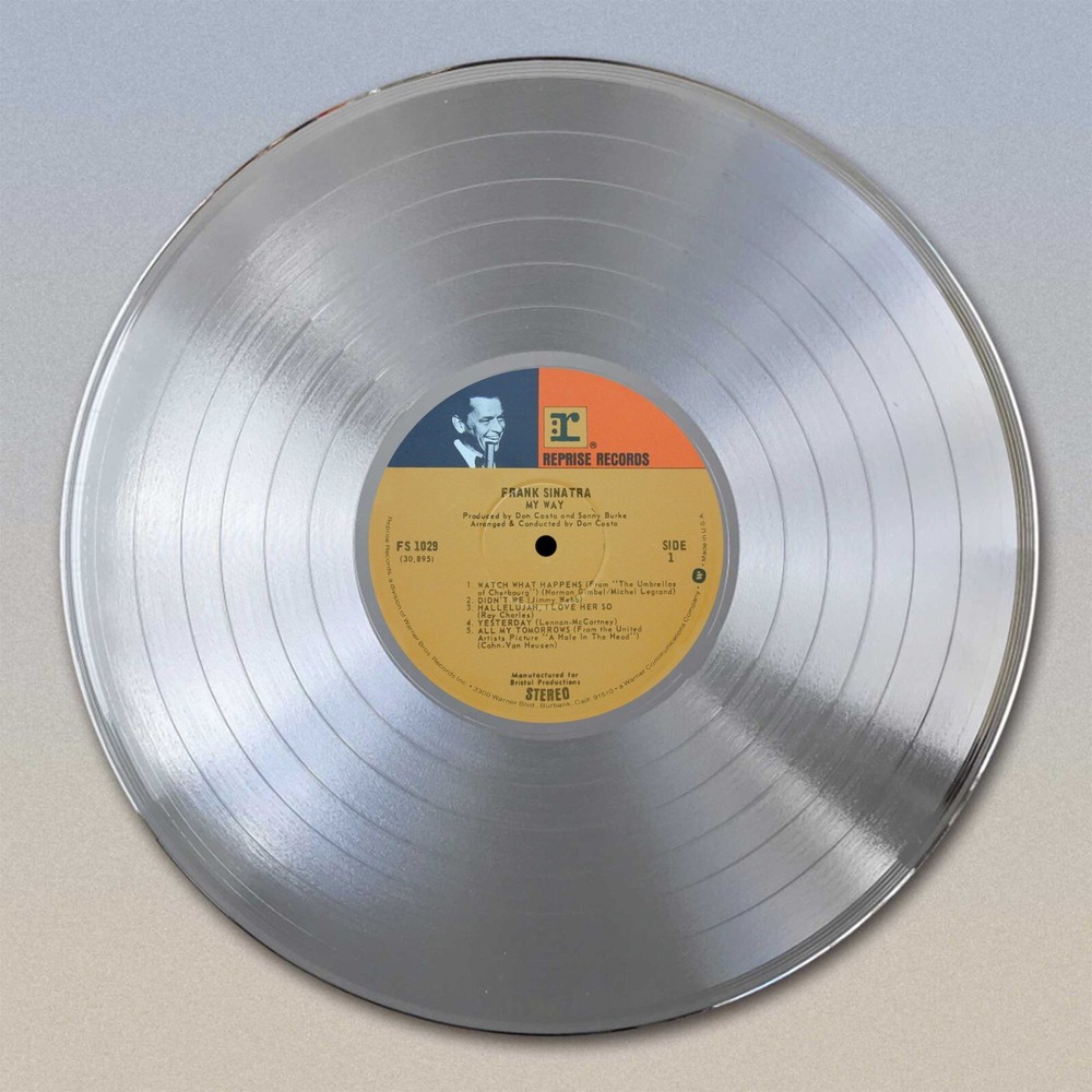 Frank Sinatra "My Way" Gold LP Record wall art