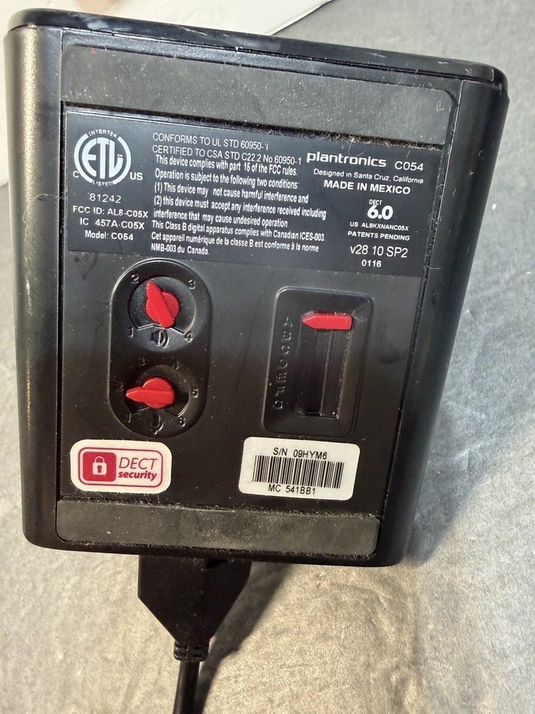 Plantronics C054 Wireless Headset Charging Base-BASE ONLY