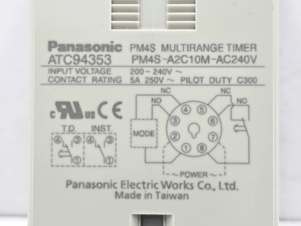 PM4S PANASONIC MULTI RANGE TIMER ATC94353 ( PM4S-A2C10M-AC240V )