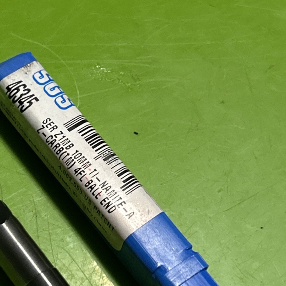 SGS Solid Carbide Ball End Mill Relieved Tip 46345 (G15)