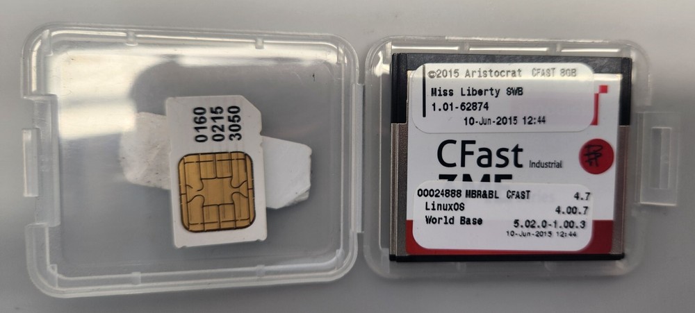 Aristocrat Software Gen8 Miss Liberty CFast and Sim Card