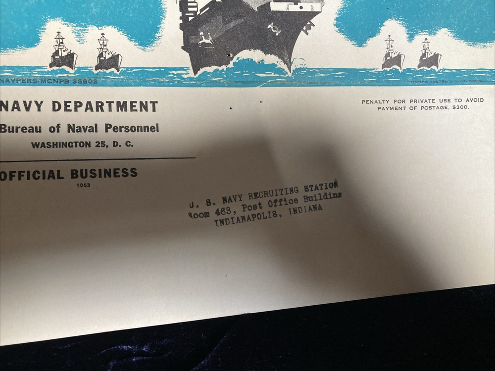 U. S. Navy Recruiting Mailer 1951