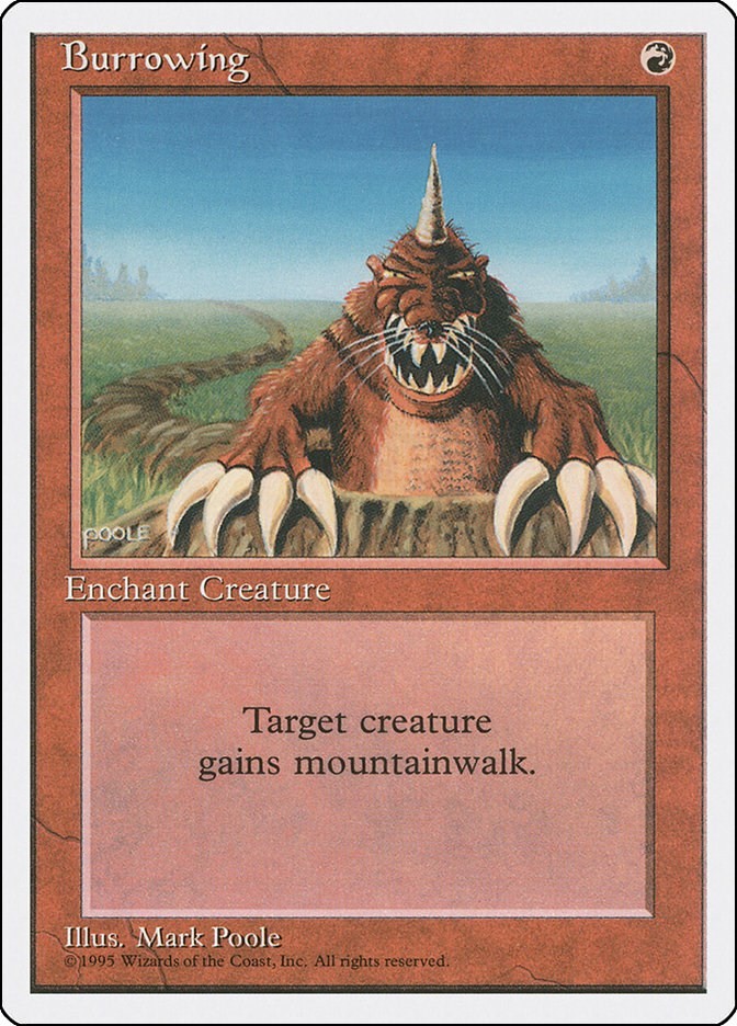 Burrowing Fourth Edition N/A MTG MP