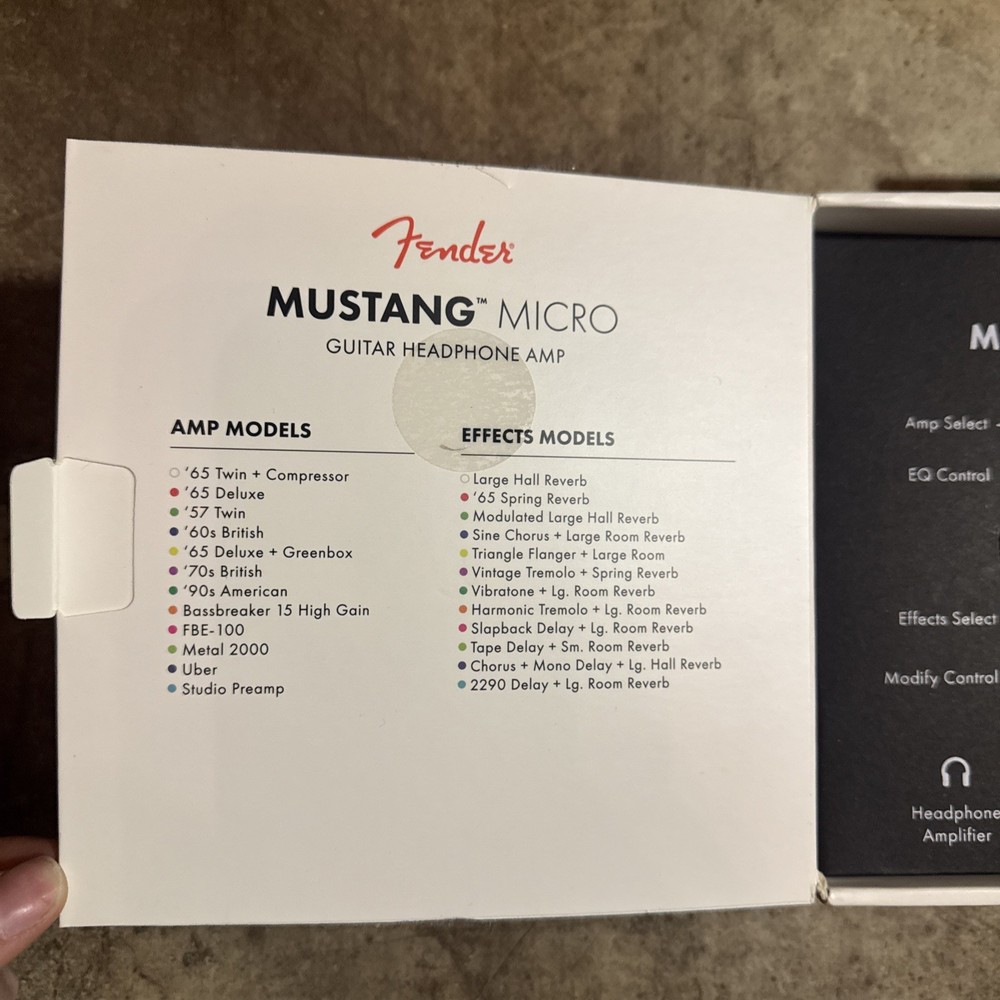 Fender Mustang Micro Guitar Headphone Amp Used