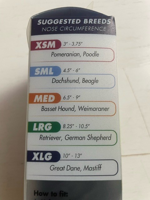 New Coastal Best Fit Adjustable Comfort Muzzle Size Medium Black