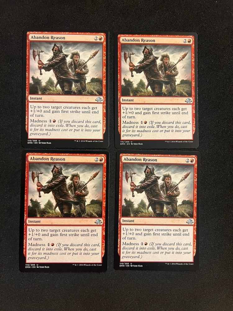 x4 Abandon Reason [Eldritch Moon] 4x MTG Magic Cards LP