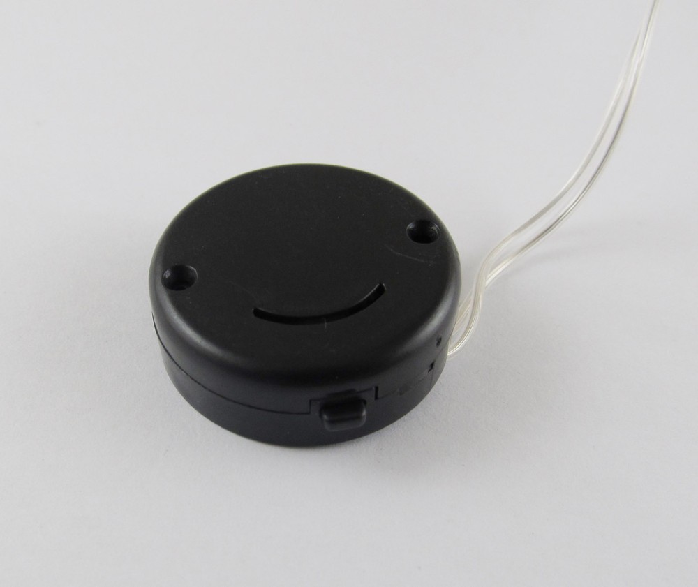 Black CR2032 X 2 Button Battery Holder Case Box Smile Flicker Flash String Light