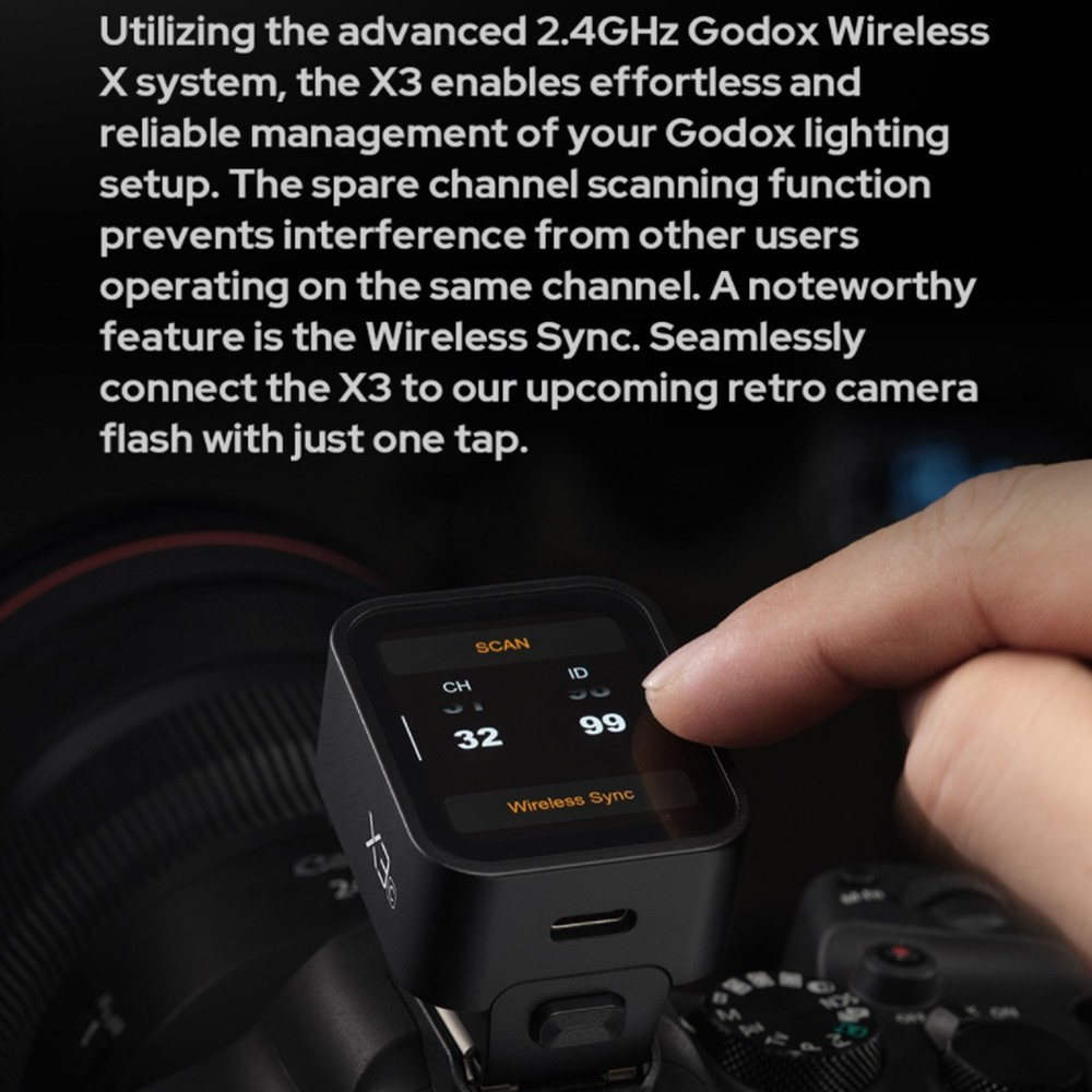 Godox X3-N TTL 2.4G Wireless Touchscreen Transmitter Flash Trigger For Nikon