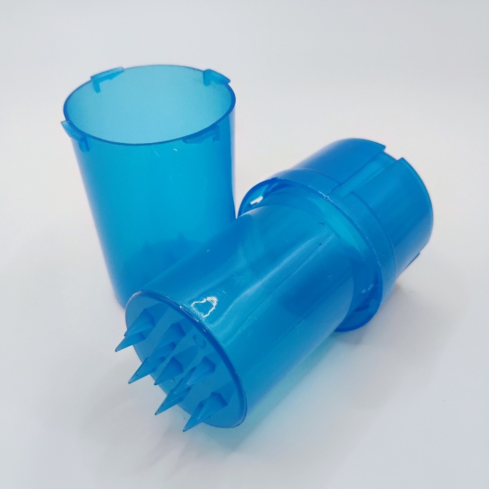 Tobacco container, grinder accessories (3 pc set) - BLUE