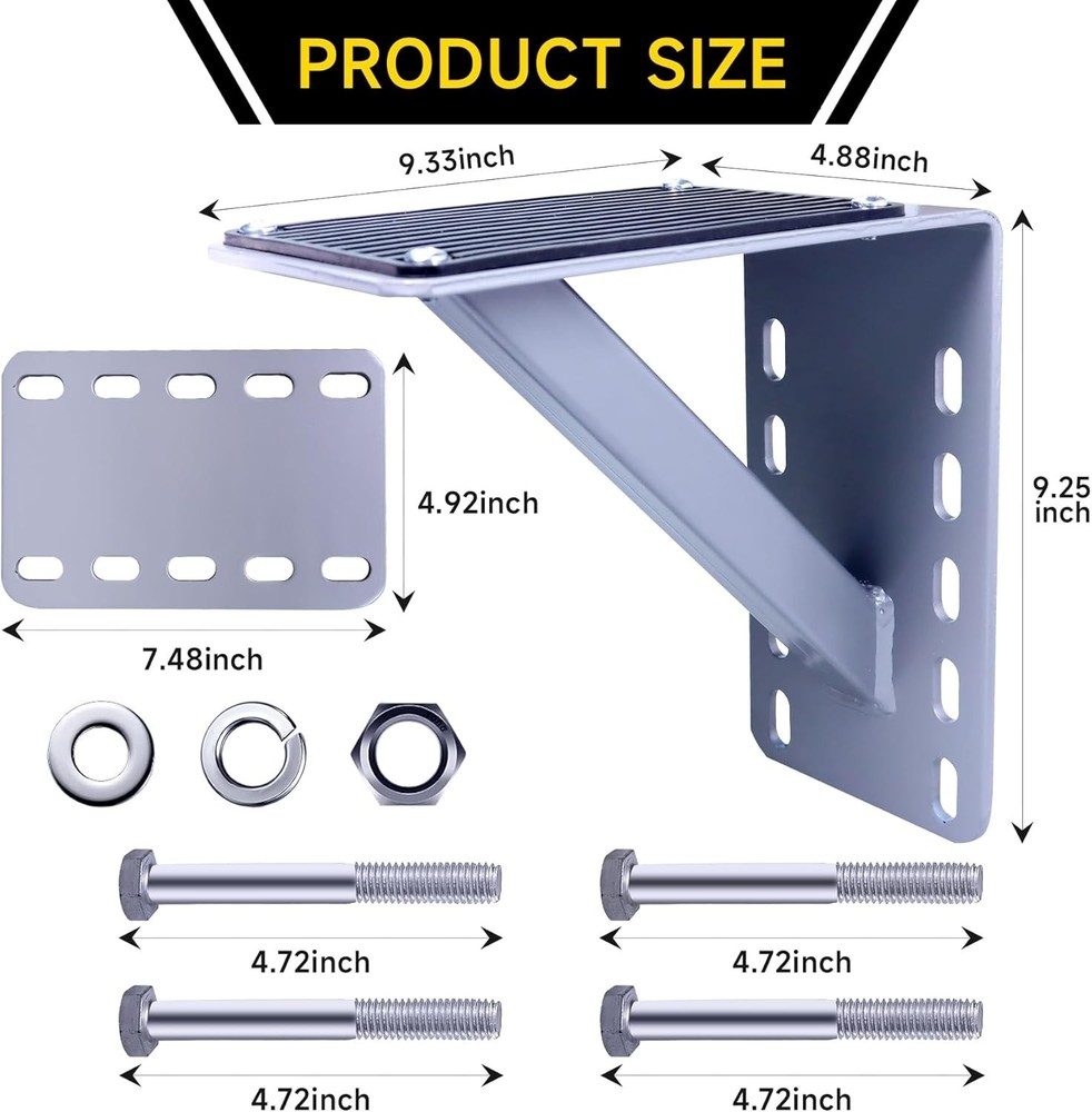 70089 Steel Trailer Step, Gray