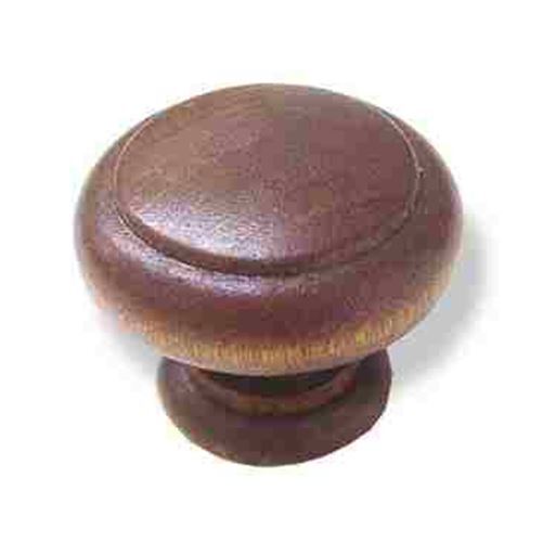1-1/2" Large Wood Knob With A Raised Button