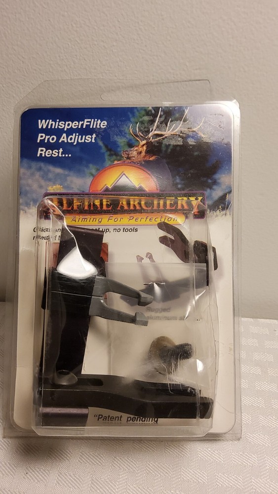 Alpine Archery Pro Adjust Rest Both Right And Left Hand Whisper Flight,