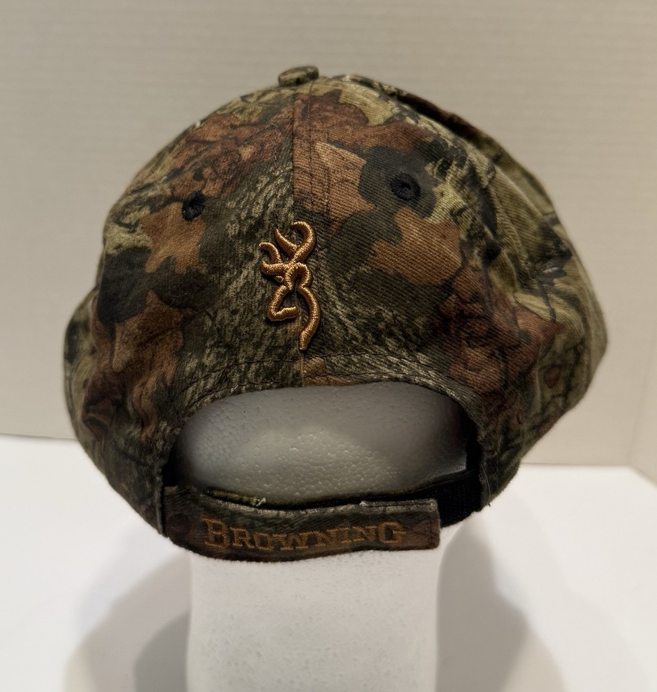 Browning Camouflage Adjustable Ball Cap One Size Cotton/Poly Blend