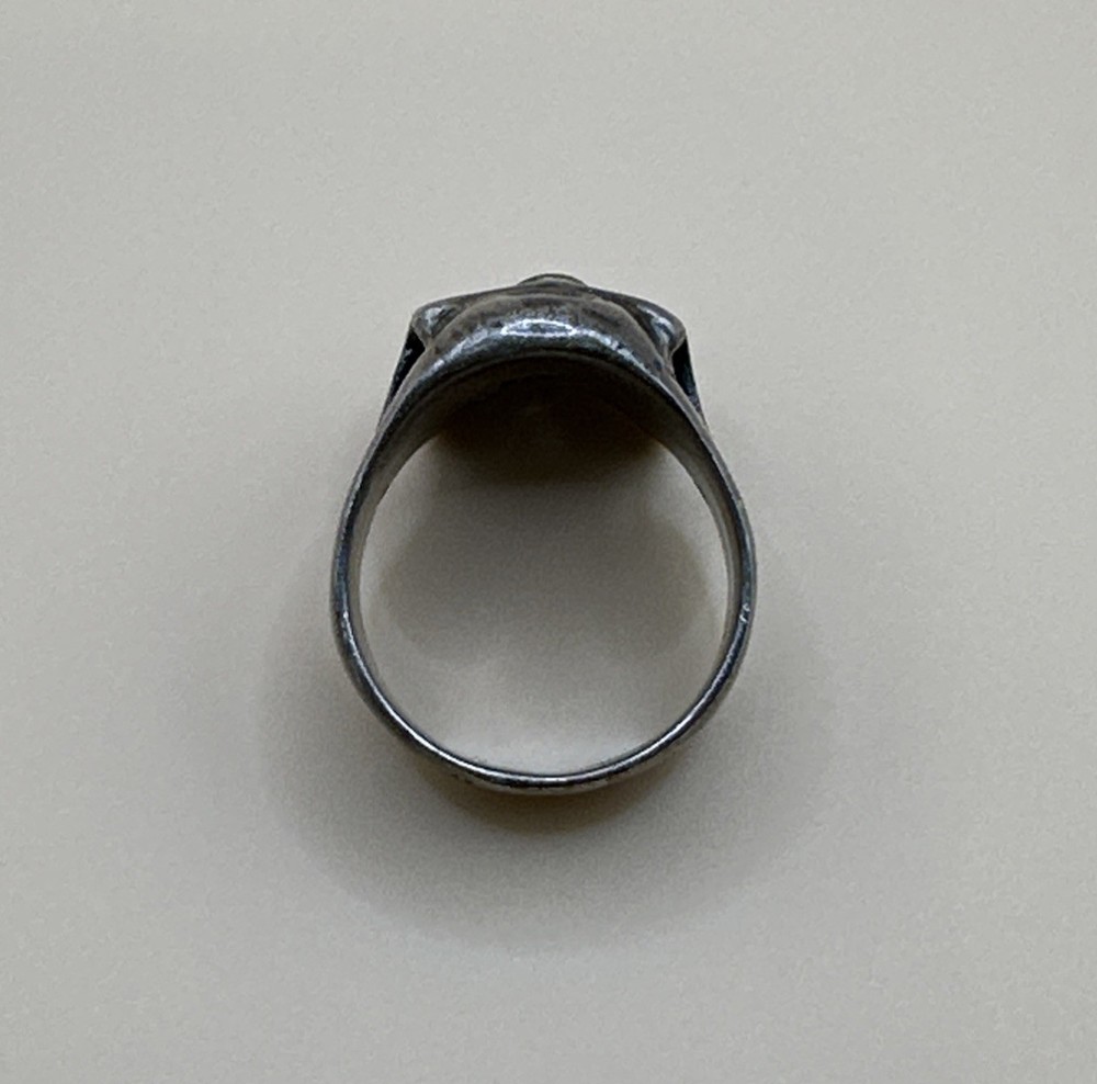 925 Sterling Silver Heavy Skull Ring /Size 11.5
