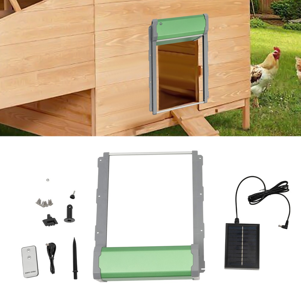 Automatic Chicken Coop Door Solar Powered Chicken Coop Doors with Light Sensor