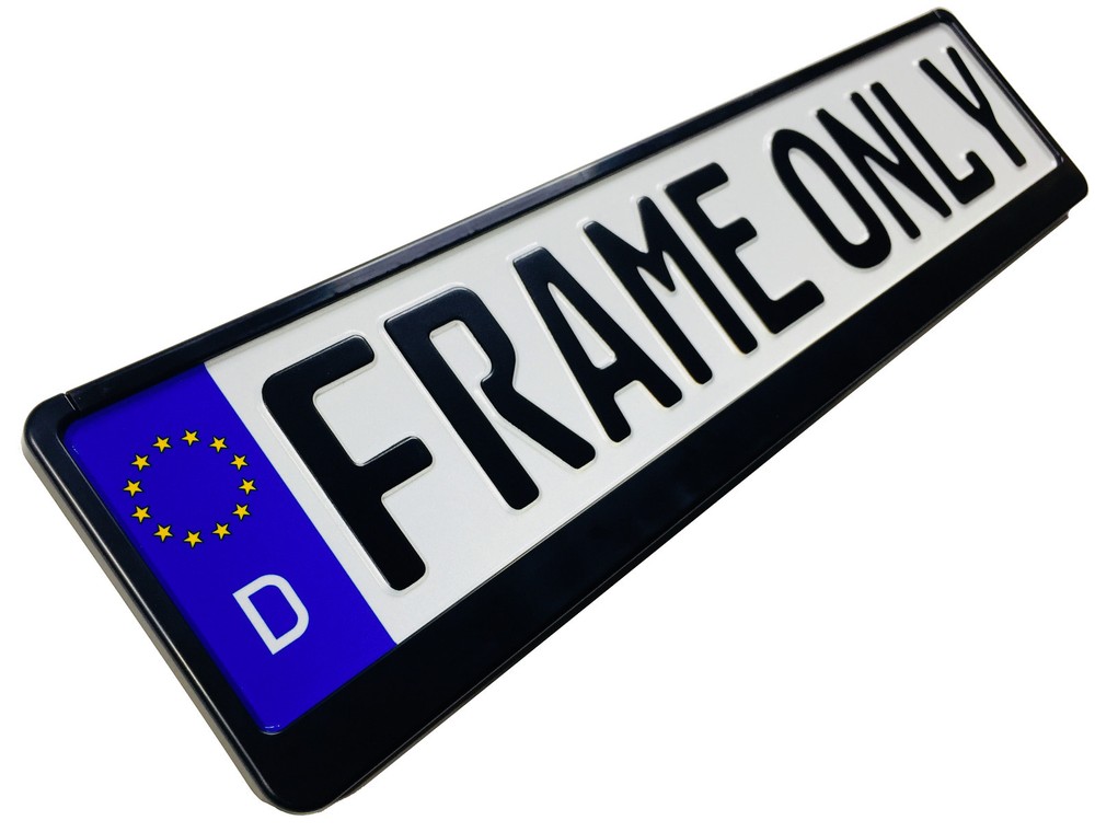 Premium German License Plate Frame - Evolution 3 - Black