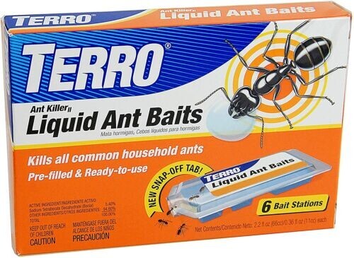 TERRO Liquid Ant Bait - 6 Bait Stations, Effective Control Fast Delivery