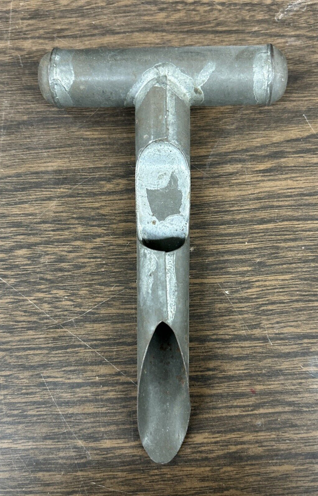 Antique Soldered Tin Apple Corer Grapefruit Corer Primitive Kitchen Tool Gadget