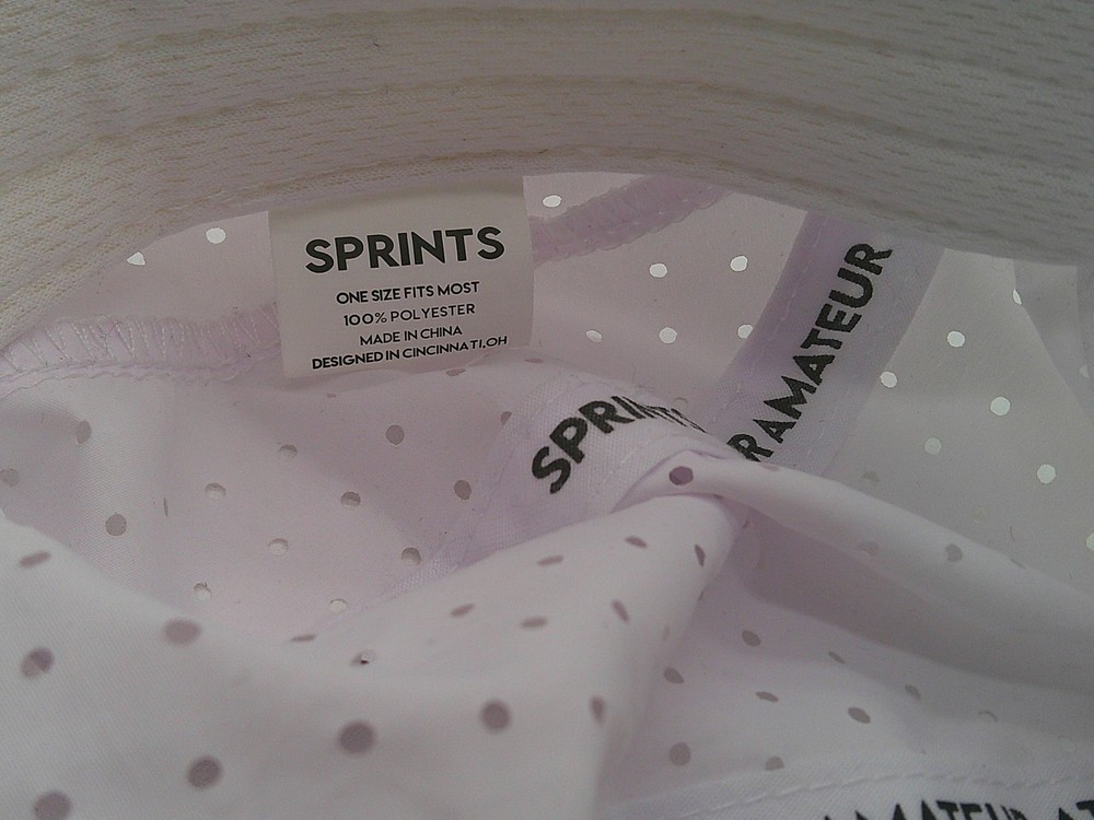 Sprints Hat Cap Strap Back One Size Mens White Hyper G 5 Panel Running Sport