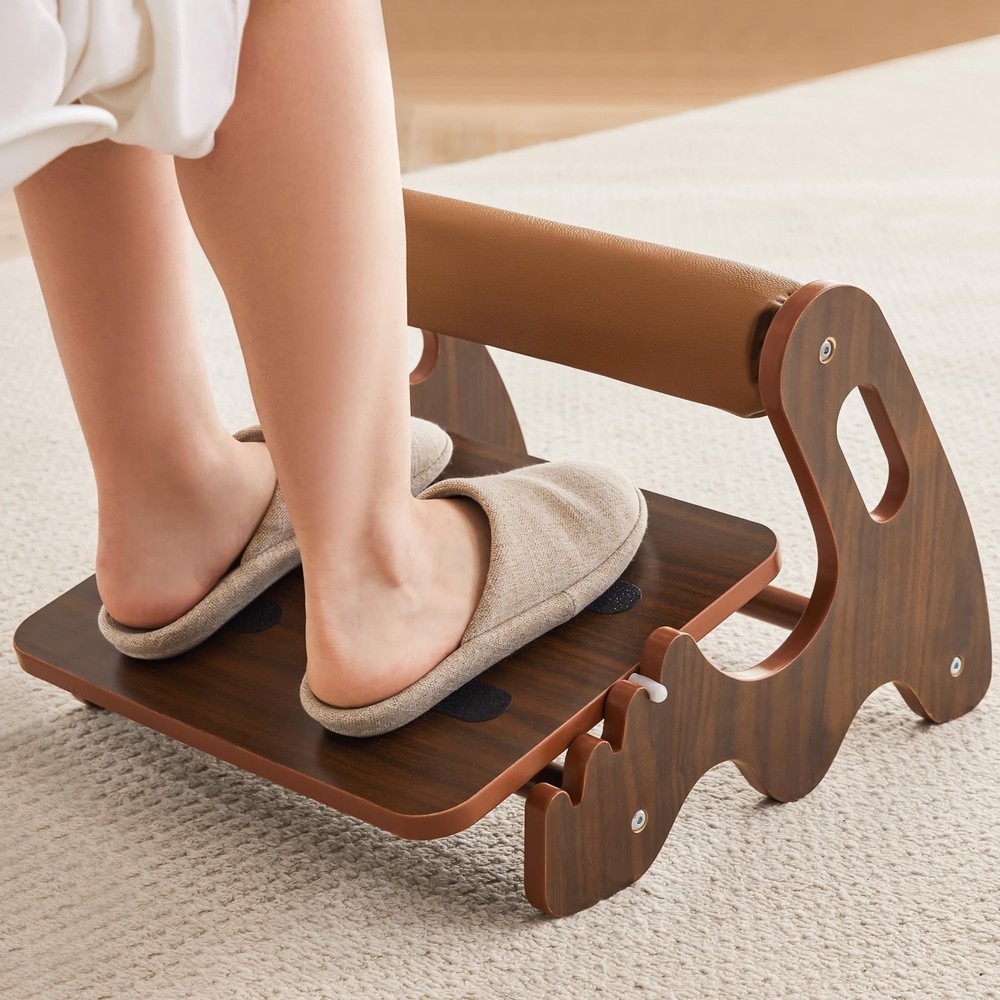 Spacocld Adjustable Rocking Foot Rest Stool Under Desk at Work - Ergonomic