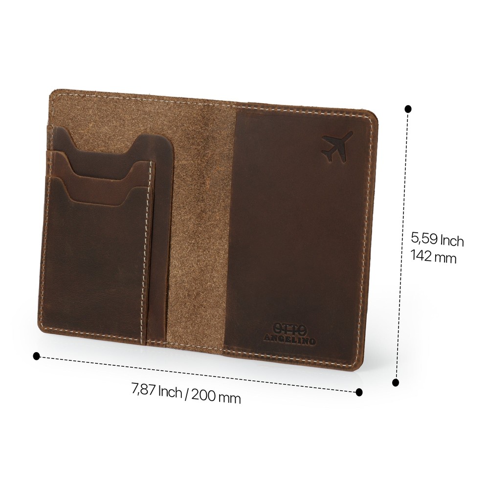 Personalized Genuine Leather Passport Holder - Unisex
