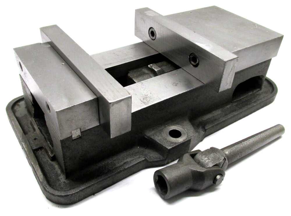 KURT ANGLOCK 6" MILLING MACHINE VISE w/ JAWS & HANDLE - #D60