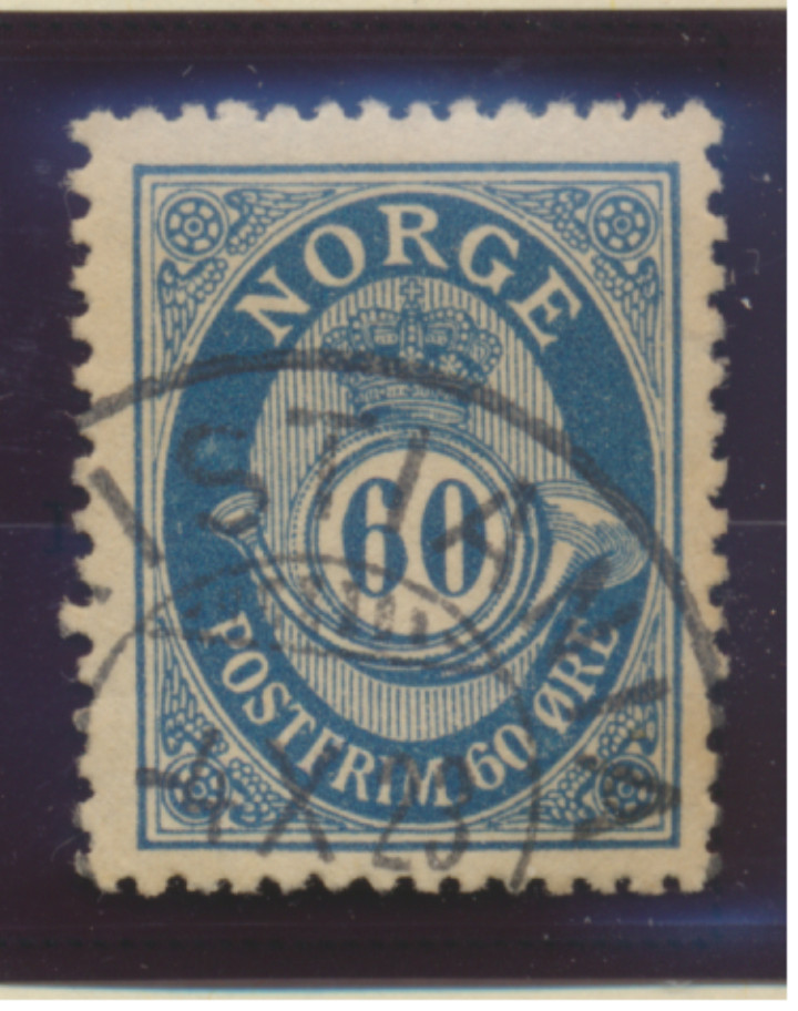 Norway Stamp Scott #58, Used