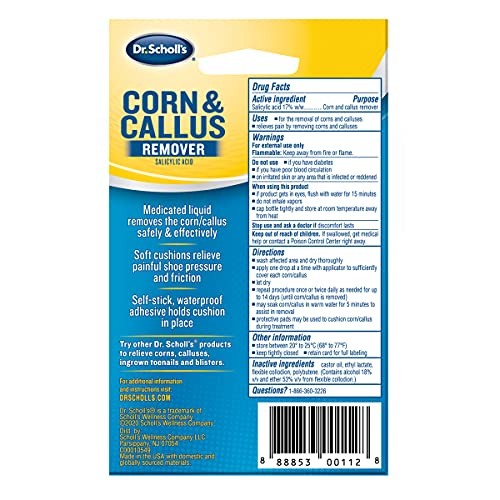 Liquid Corn & Callus Remover, 0.33 Ounce 4 Piece Set, Multicolor